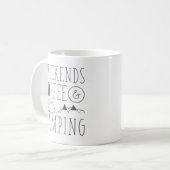 Kaffee und Camping wochentags Kaffeetasse (Vorderseite Links)