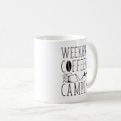 Kaffee und Camping wochentags Kaffeetasse (VorderseiteRechts)