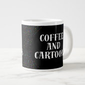 Kaffee und Cartoons Jumbo-Tasse (Vorderseite Rechts)
