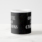 Kaffee und Cartoons Jumbo-Tasse (Vorderseite)