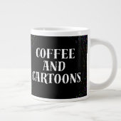 Kaffee und Cartoons Jumbo-Tasse (Rechts)