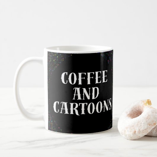Kaffee und Cartoons Kaffeetasse (Mit Donut)