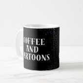 Kaffee und Cartoons Kaffeetasse (Vorderseite Links)