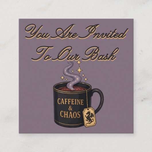 Kaffee und Chaos Begleitkarte (Vorderseite)