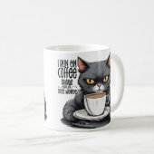Kaffee und Chaos, Cat, Cat und Coffee Spaß Kaffeetasse (VorderseiteRechts)