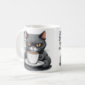 Kaffee und Chaos, Cat, Cat und Coffee Spaß Kaffeetasse (Vorderseite Links)