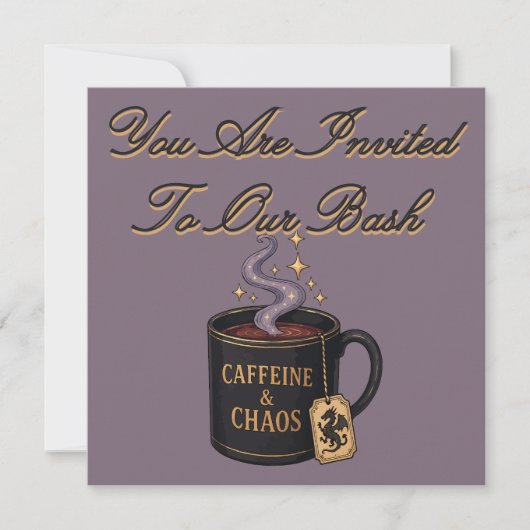 Kaffee und Chaos Einladung (Vorderseite)