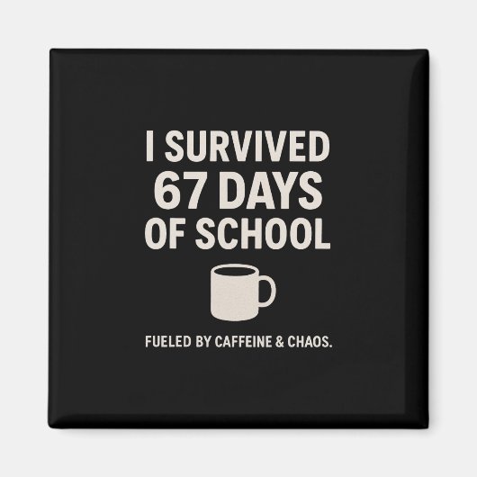 Kaffee und Chaos Lustiger Lehrer Schüler 6-7 Meme Magnet (Vorne)