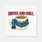 Kaffee und Chill Serviette (Vorderseite)