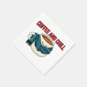 Kaffee und Chill Serviette (Ecke)