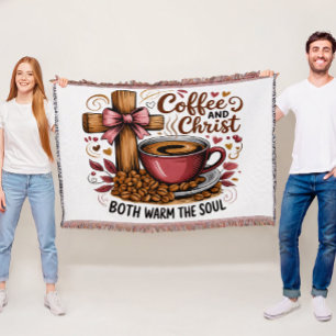 Kaffee und Christus wärmen das Soul Decke