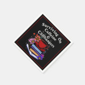 Kaffee und Cliffhanger Bunt Serviette (Ecke)