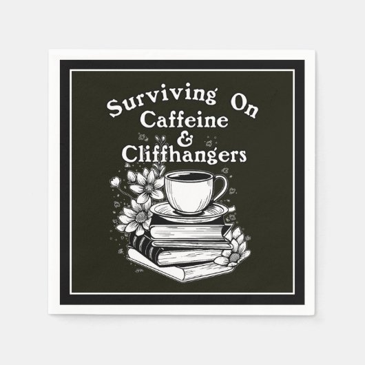 Kaffee und Cliffhanger Serviette (Vorderseite)