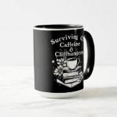Kaffee und Cliffhanger Tasse (VorderseiteRechts)