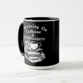 Kaffee und Cliffhanger Tasse (Vorderseite Links)