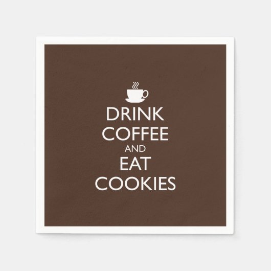 KAFFEE UND COOKIES ESSEN SERVIETTE (Vorderseite)