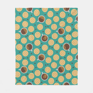 Kaffee und Cookies Fleecedecke