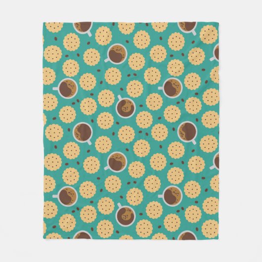 Kaffee und Cookies Fleecedecke (Vorderseite)