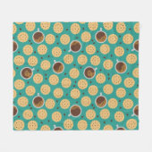 Kaffee und Cookies Fleecedecke (Vorderseite (Horizontal))