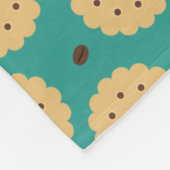 Kaffee und Cookies Fleecedecke (Ecke)