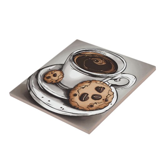Kaffee und Cookies Fliese (Seite)