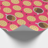 Kaffee und Cookies Geschenkpapier (Ecke)