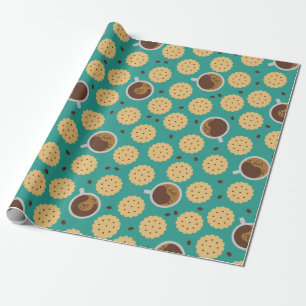 Kaffee und Cookies Geschenkpapier