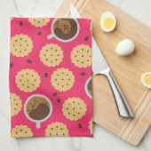 Kaffee und Cookies Geschirrtuch (Viertel Falte)