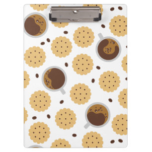 Kaffee und Cookies Klemmbrett