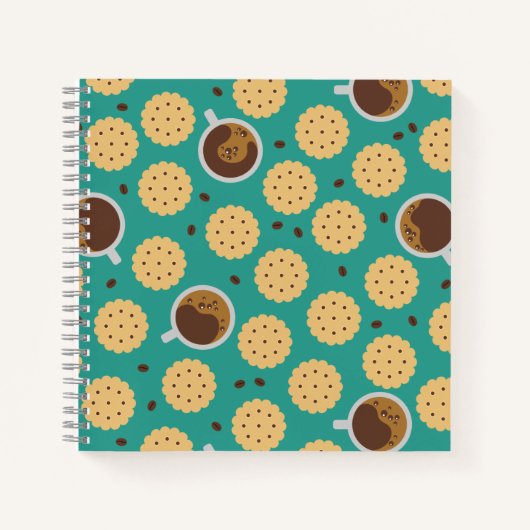 Kaffee und Cookies Notizblock (Vorderseite)