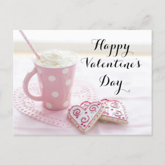 Kaffee und Cookies Valentine | Postkarte