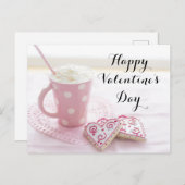 Kaffee und Cookies Valentine | Postkarte (Vorne/Hinten)