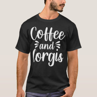 Kaffee und Corgis Welsh Dog Lover Fisherman T-Shirt