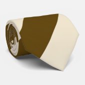 Kaffee und Creme Block Art Neck Krawatte (Gerollt)