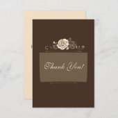 Kaffee-und Creme-Rosen Dankeskarte (Vorne/Hinten)