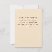 Kaffee-und Creme-Rosen Dankeskarte (Rückseite)