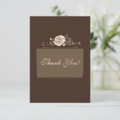 Kaffee-und Creme-Rosen Dankeskarte (Stehend Vorderseite)