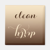 Kaffee und Creme sauber oder Geschirrspüler Magnet (Vorne)