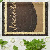 Kaffee und Creme Waves Custom Küche Handtuch (Gefaltet)