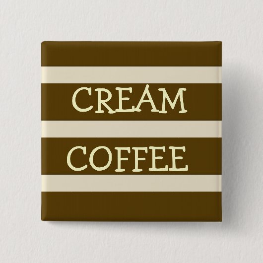 Kaffee- und Cremeblock-Kunst Button (Vorderseite)