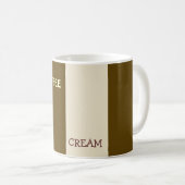 Kaffee- und Cremeblock-Kunst Kaffeetasse (VorderseiteRechts)
