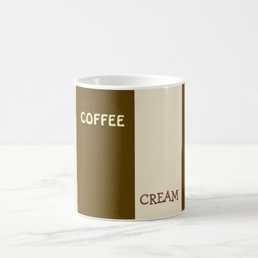 Kaffee- und Cremeblock-Kunst Kaffeetasse (Mittel)