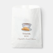 Kaffee-und Croissant-Junggesellinnenabschied Geschenktütchen (Vorderseite)