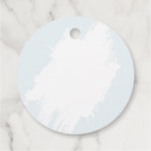 Kaffee und Croissants Brautparty Geschenkanhänger (Rückseite)