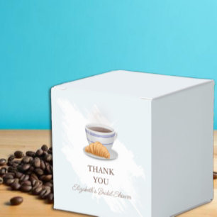 Kaffee und Croissants Brautparty Geschenkschachtel