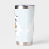Kaffee und Croissants Brautparty Thermobecher (Links)