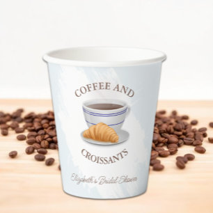 Kaffee und Croissants Junggesellinnenabschied Pappbecher