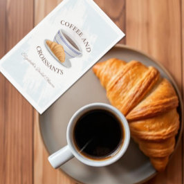 Kaffee und Croissants Junggesellinnenabschied Serviette