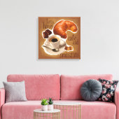 Kaffee und Croissants Leinwanddruck (Insitu (Wohnzimmer))