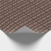 Kaffee- und Cupcake-Muster Geschenkpapier (Ecke)